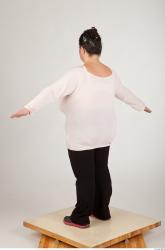 Whole Body Back Woman Animation references Casual Overweight Studio photo references